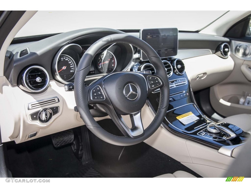 Silk Beige/Black Interior 2015 Mercedes-Benz C 300 Photo #103506617