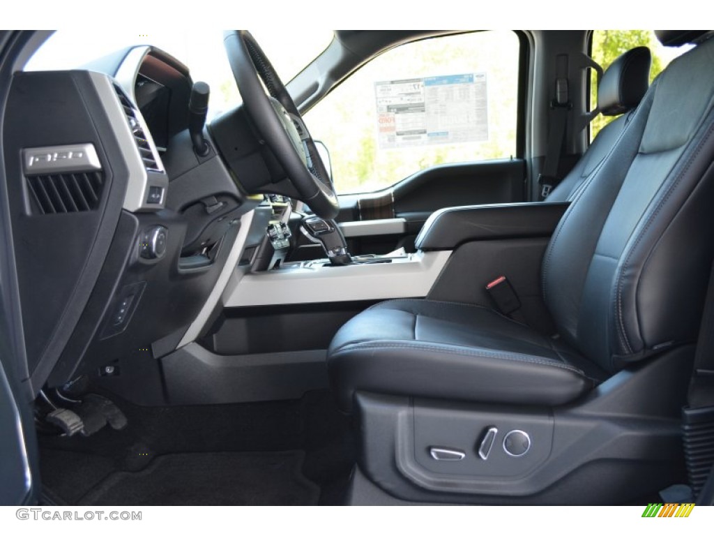 2015 F150 Lariat SuperCrew 4x4 - Magnetic Metallic / Black photo #7