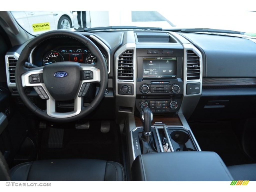 2015 F150 Lariat SuperCrew 4x4 - Magnetic Metallic / Black photo #9
