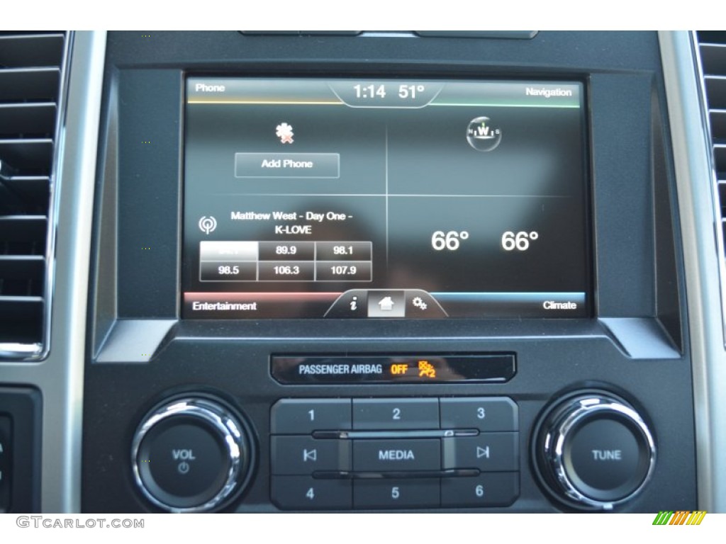 2015 F150 Lariat SuperCrew 4x4 - Magnetic Metallic / Black photo #13