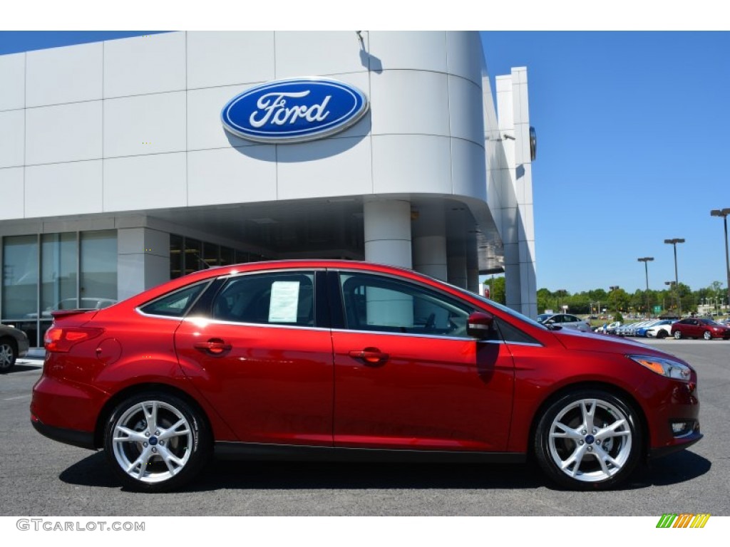 2015 Ruby Red Metallic Ford Focus Titanium Sedan 103483817 Photo 2 