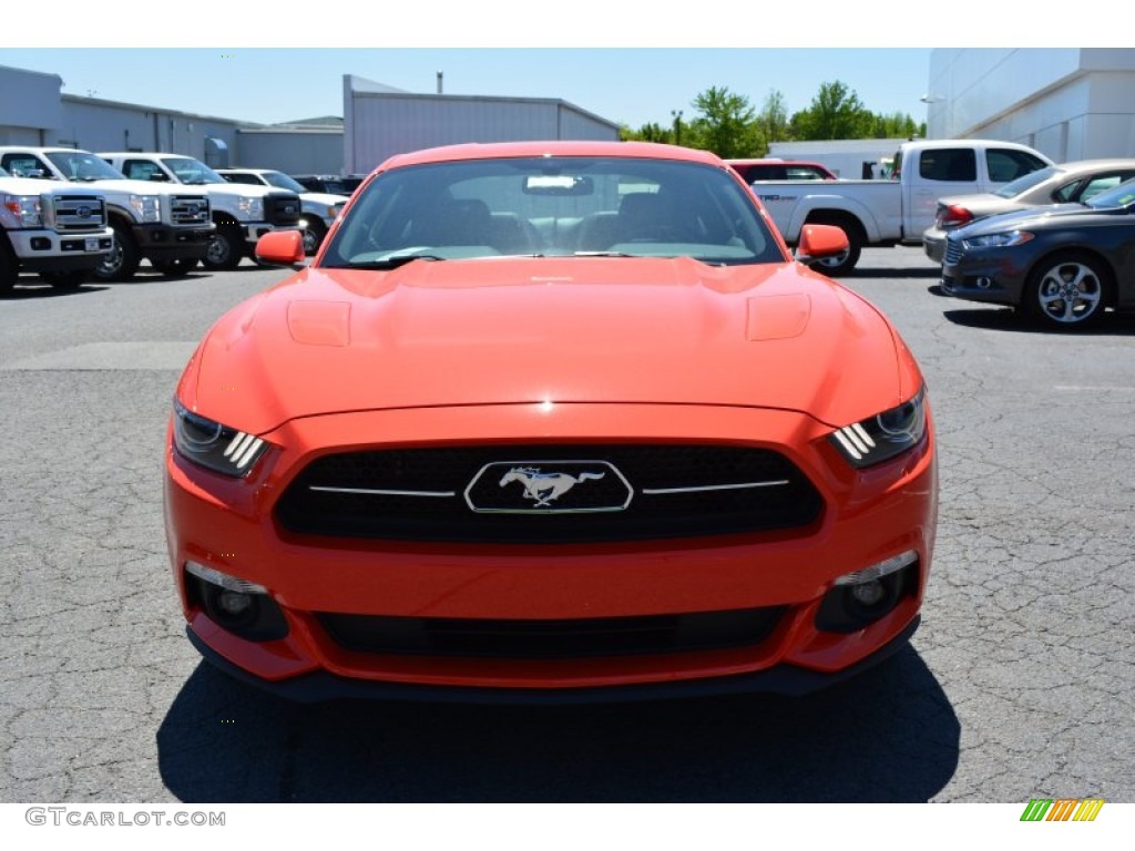 2015 Mustang GT Premium Coupe - Competition Orange / 50 Years Raven Black photo #4
