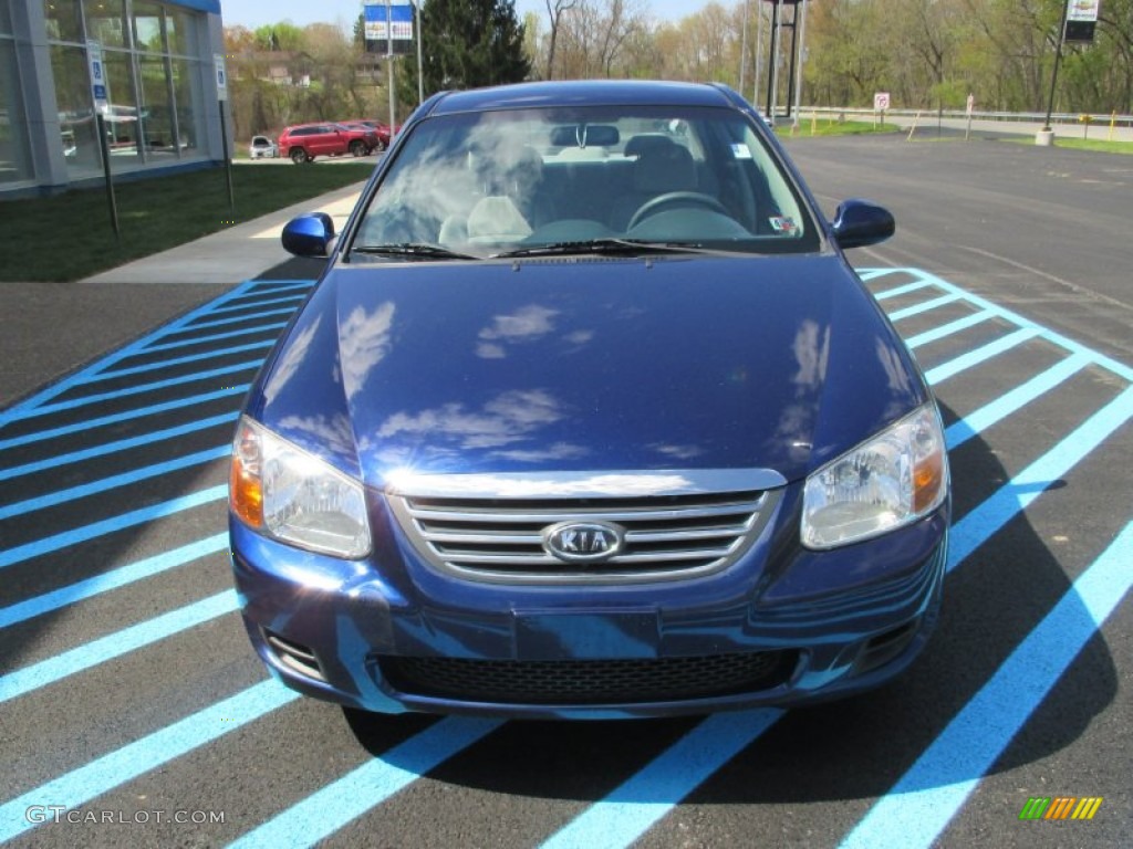 2008 Spectra EX Sedan - Deep Ocean Blue / Gray photo #12