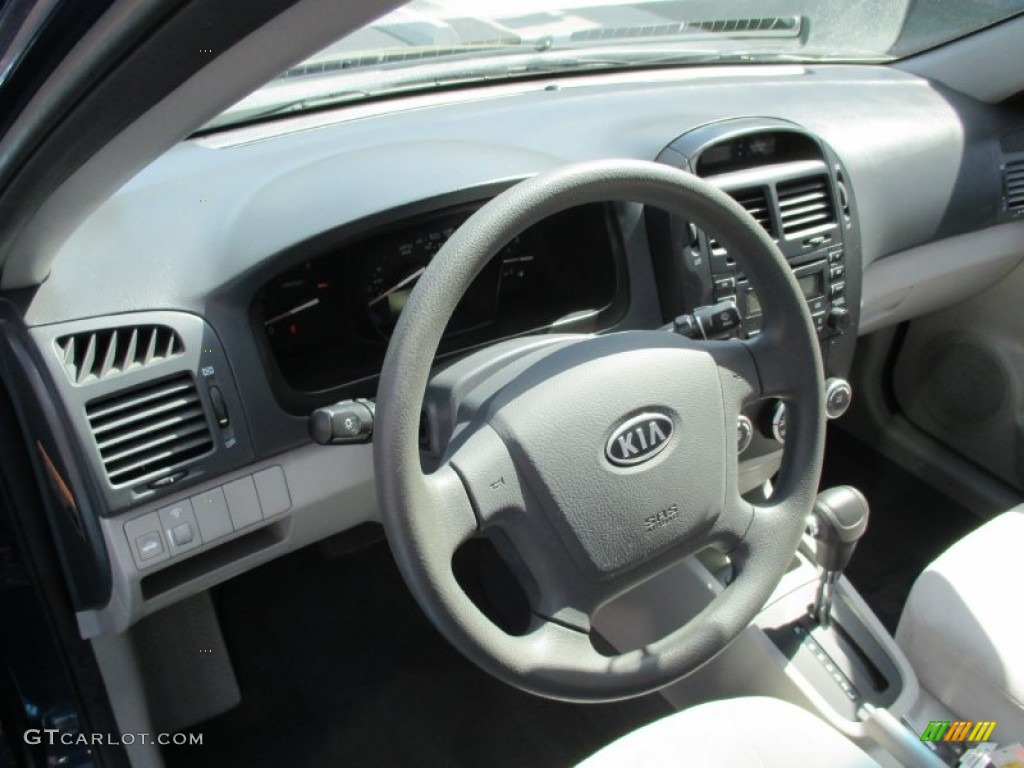 2008 Spectra EX Sedan - Deep Ocean Blue / Gray photo #24