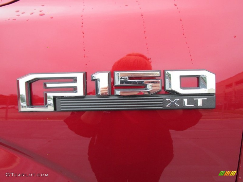2015 F150 XLT SuperCrew 4x4 - Ruby Red Metallic / Black photo #14