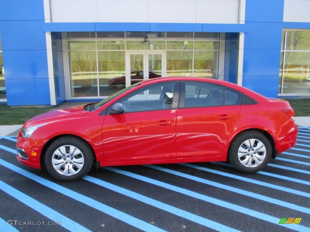 2015 Cruze LS - Red Hot / Jet Black/Medium Titanium photo #2