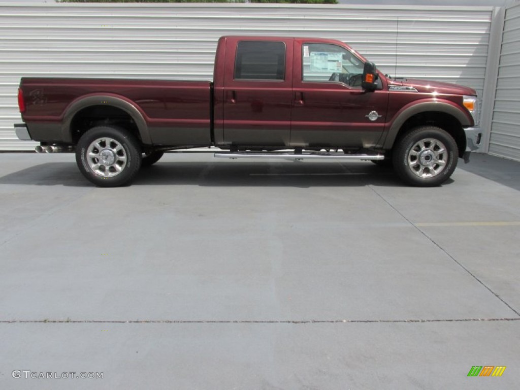 2015 F350 Super Duty Lariat Crew Cab 4x4 - Bronze Fire / Adobe photo #3