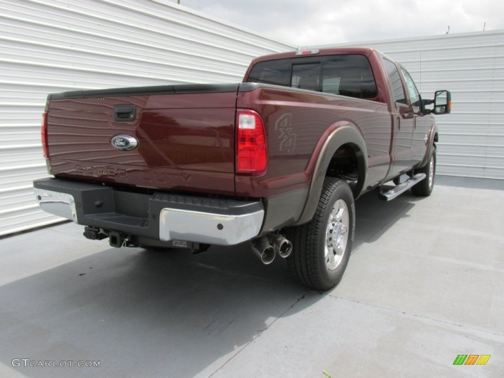 2015 F350 Super Duty Lariat Crew Cab 4x4 - Bronze Fire / Adobe photo #4