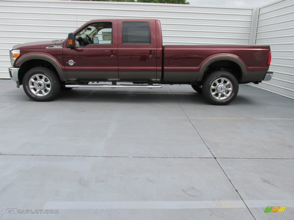 2015 F350 Super Duty Lariat Crew Cab 4x4 - Bronze Fire / Adobe photo #6