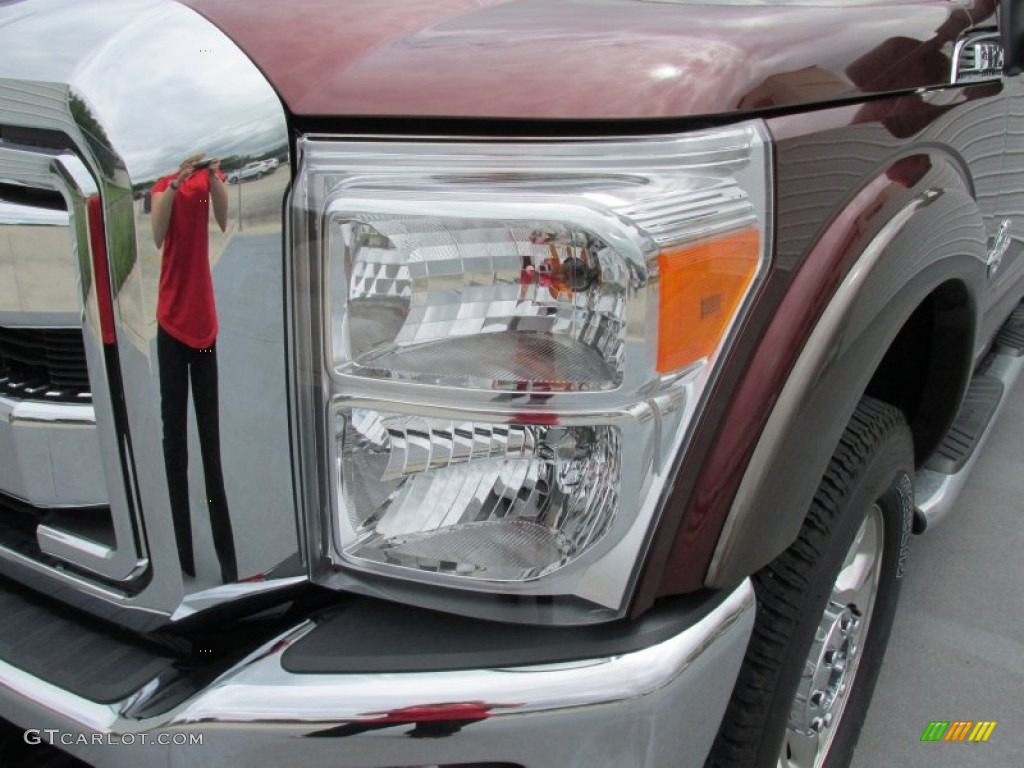 2015 F350 Super Duty Lariat Crew Cab 4x4 - Bronze Fire / Adobe photo #9