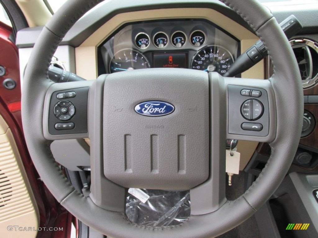 2015 F350 Super Duty Lariat Crew Cab 4x4 - Bronze Fire / Adobe photo #36