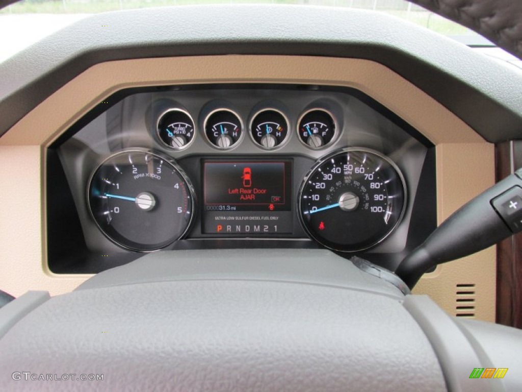 2015 F350 Super Duty Lariat Crew Cab 4x4 - Bronze Fire / Adobe photo #37
