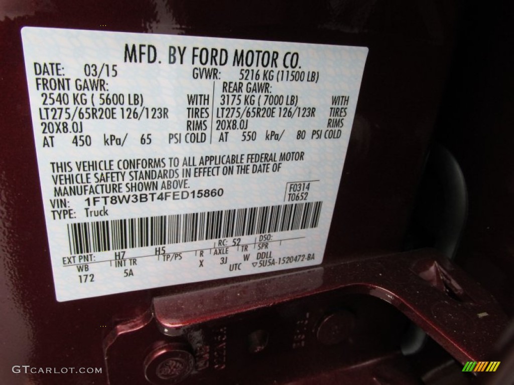 2015 F350 Super Duty Lariat Crew Cab 4x4 - Bronze Fire / Adobe photo #39