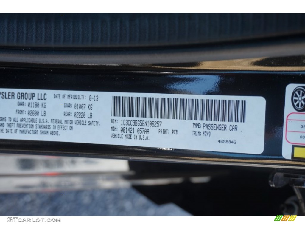 2014 200 Touring Sedan - Black Clear Coat / Black photo #25