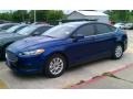 2016 Deep Impact Blue Metallic Ford Fusion S  photo #9