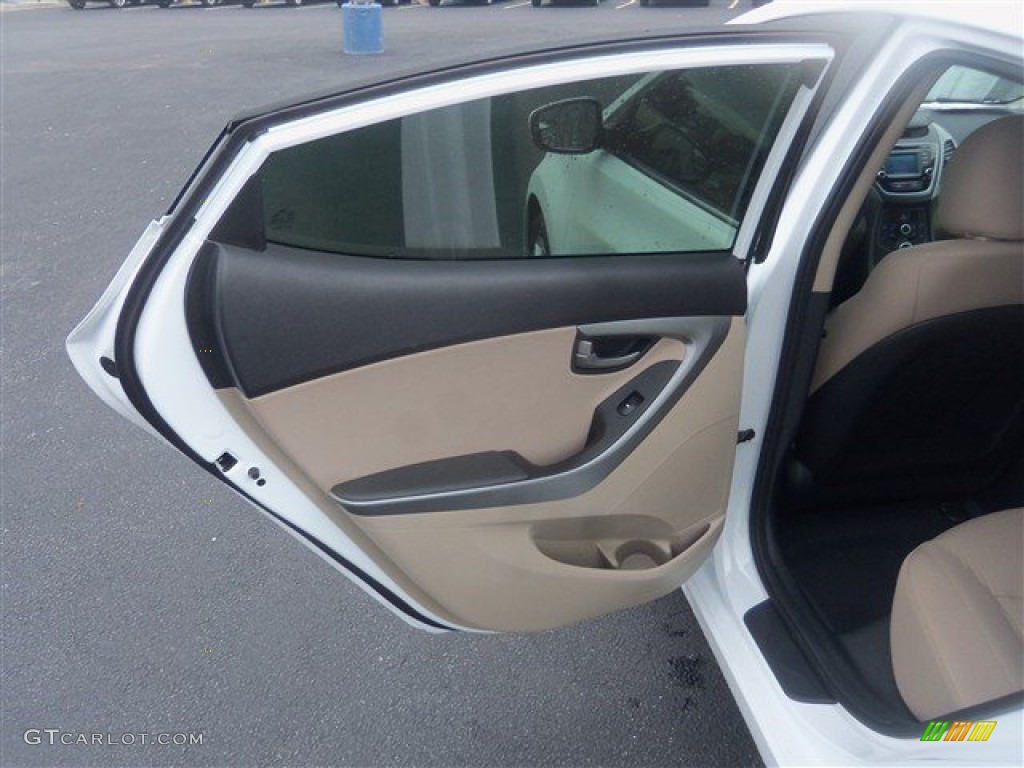 2016 Elantra Value Edition - White / Beige photo #12