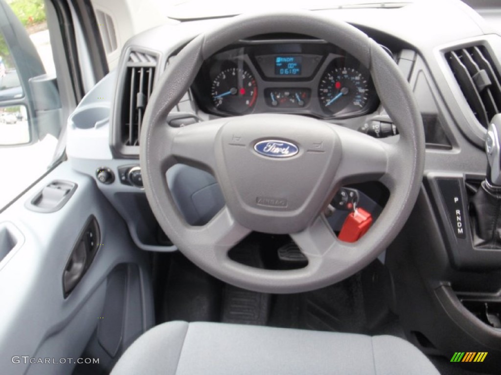2015 Ford Transit Van 250 LR Regular Pewter Steering Wheel Photo #103524140