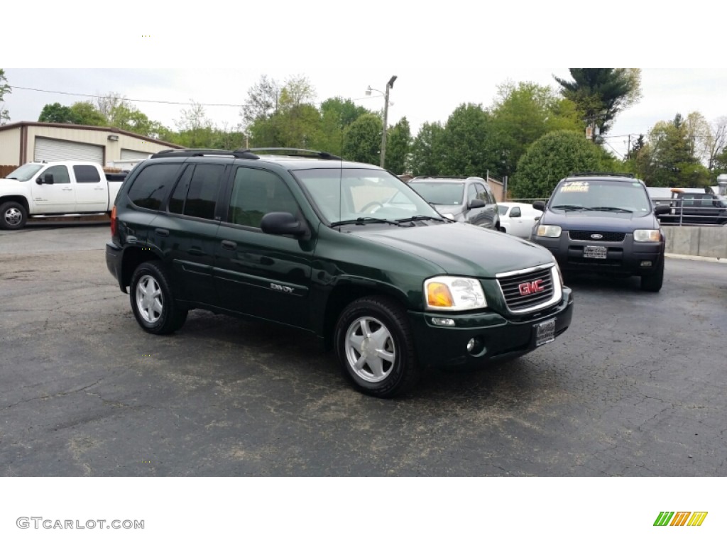 2003 Envoy SLE 4x4 - Polo Green Metallic / Medium Pewter photo #7