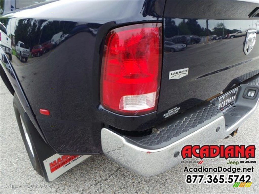 2012 Ram 3500 HD Laramie Crew Cab 4x4 Dually - True Blue Pearl / Light Pebble Beige/Bark Brown photo #5