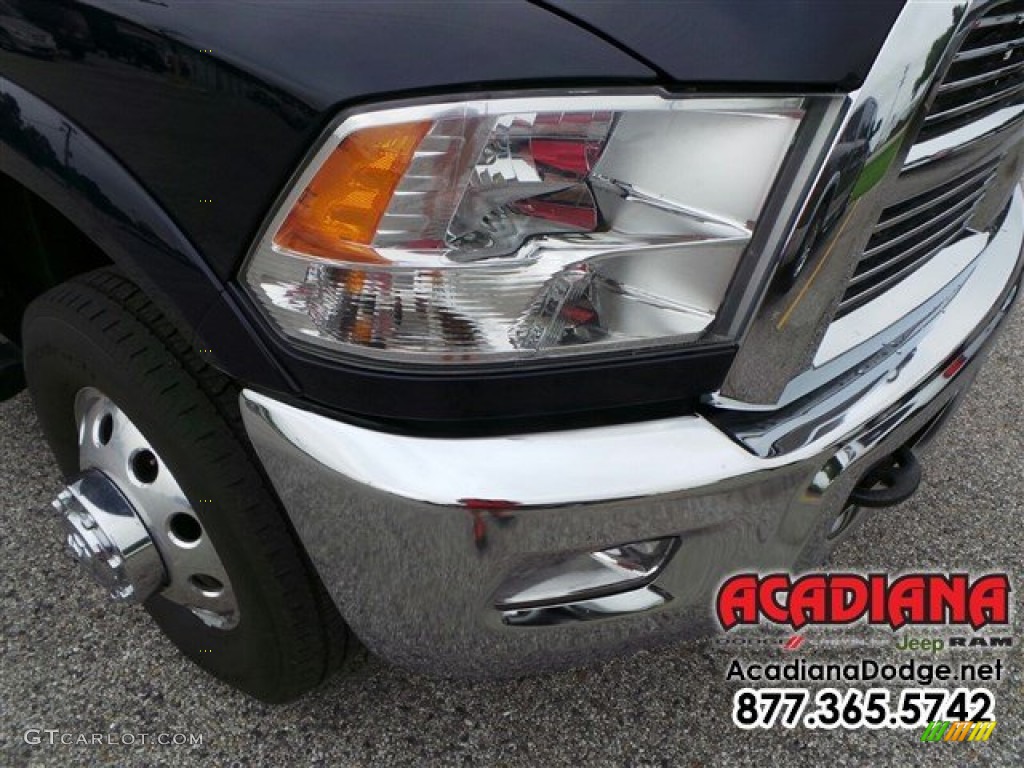 2012 Ram 3500 HD Laramie Crew Cab 4x4 Dually - True Blue Pearl / Light Pebble Beige/Bark Brown photo #12