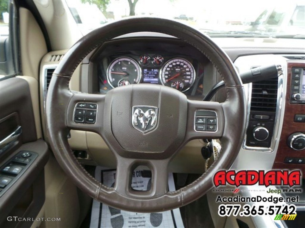 2012 Ram 3500 HD Laramie Crew Cab 4x4 Dually - True Blue Pearl / Light Pebble Beige/Bark Brown photo #19