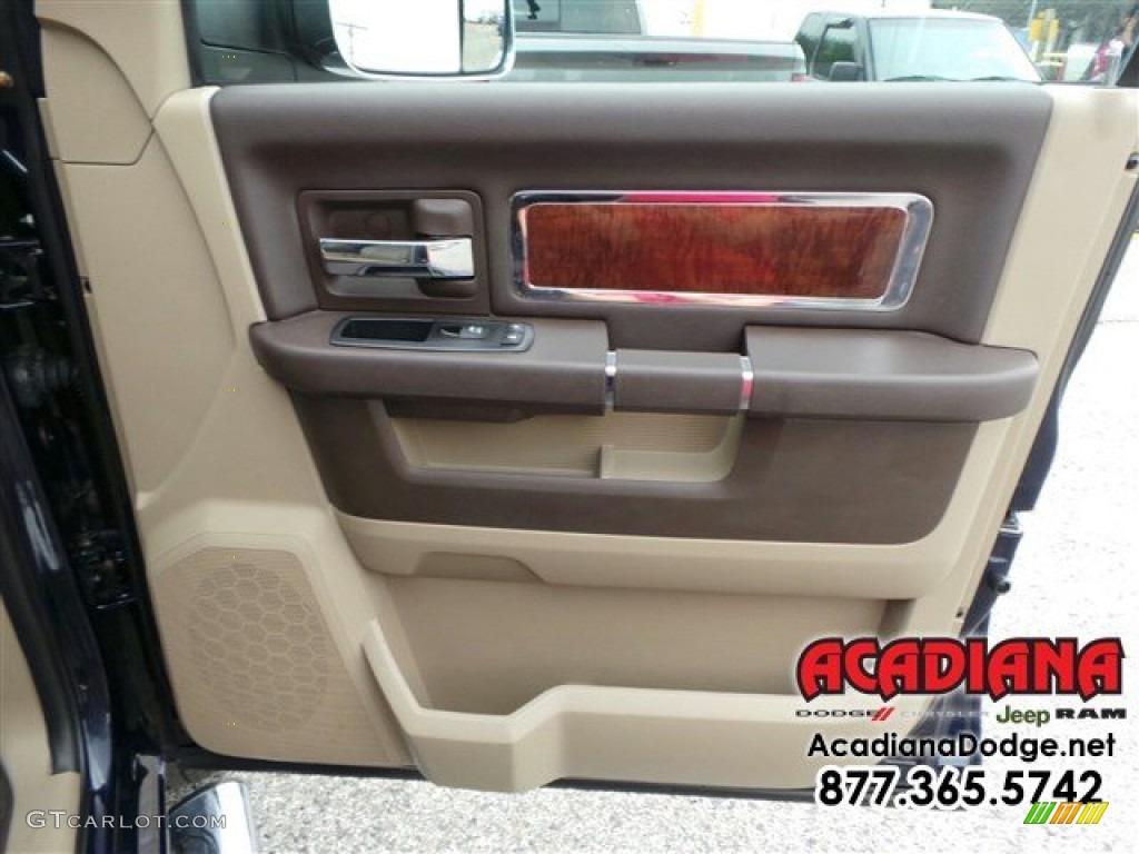2012 Ram 3500 HD Laramie Crew Cab 4x4 Dually - True Blue Pearl / Light Pebble Beige/Bark Brown photo #24