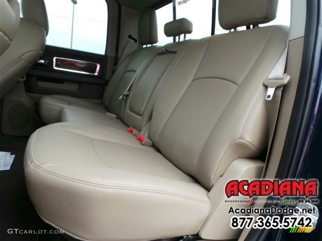 2012 Ram 3500 HD Laramie Crew Cab 4x4 Dually - True Blue Pearl / Light Pebble Beige/Bark Brown photo #26