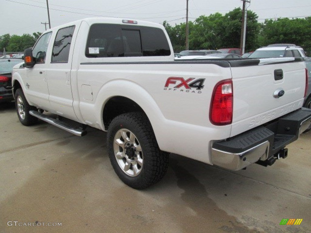 2015 F250 Super Duty Lariat Crew Cab 4x4 - White Platinum / Black photo #10