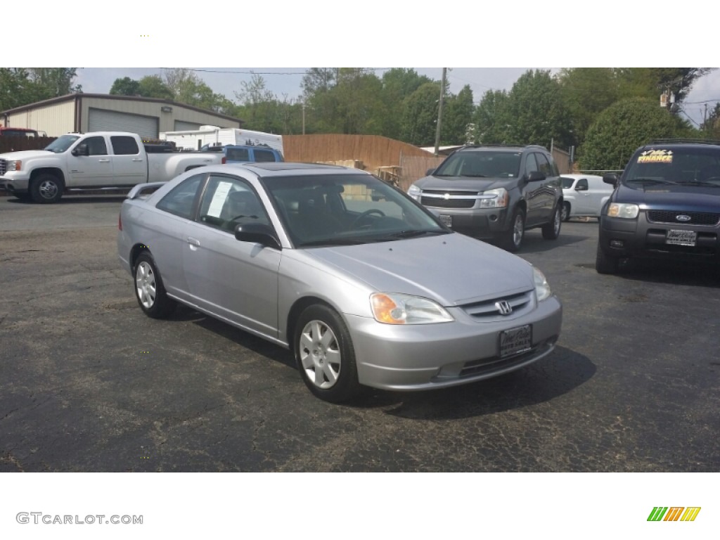 Titanium Metallic 2002 Honda Civic EX Coupe Exterior Photo #103526492