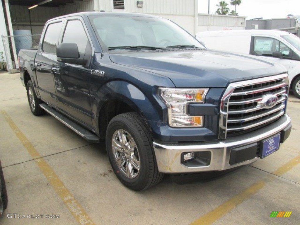 2015 F150 XLT SuperCrew - Blue Jeans Metallic / Medium Earth Gray photo #1