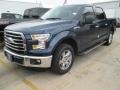 2015 Blue Jeans Metallic Ford F150 XLT SuperCrew  photo #7