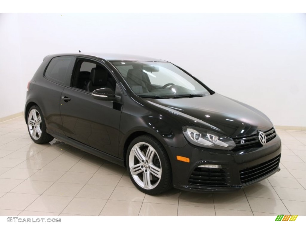 2012 Golf R 2 Door 4Motion - Deep Black Pearl Metallic / R Titan Black Leather photo #1
