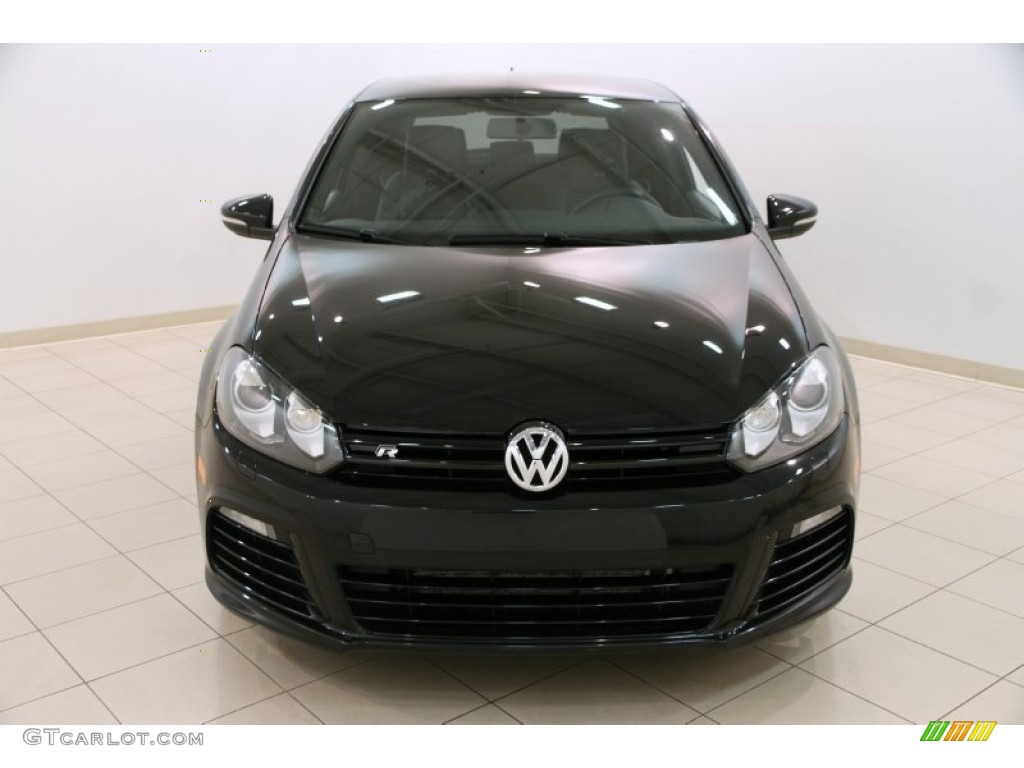 2012 Golf R 2 Door 4Motion - Deep Black Pearl Metallic / R Titan Black Leather photo #2