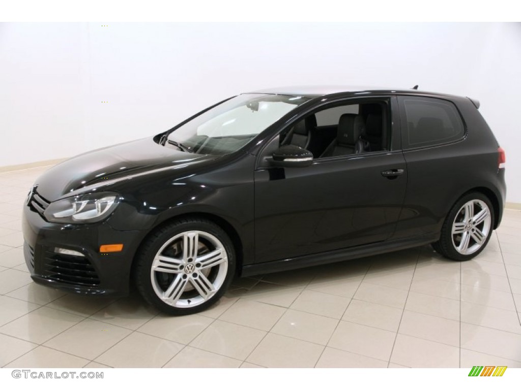 2012 Golf R 2 Door 4Motion - Deep Black Pearl Metallic / R Titan Black Leather photo #3