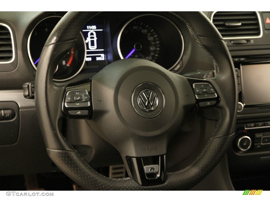 2012 Golf R 2 Door 4Motion - Deep Black Pearl Metallic / R Titan Black Leather photo #6