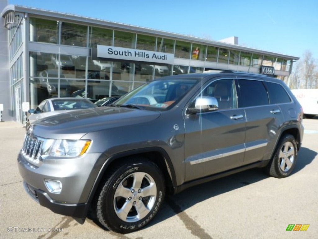 2011 Grand Cherokee Overland 4x4 - Mineral Gray Metallic / New Saddle/Black photo #1