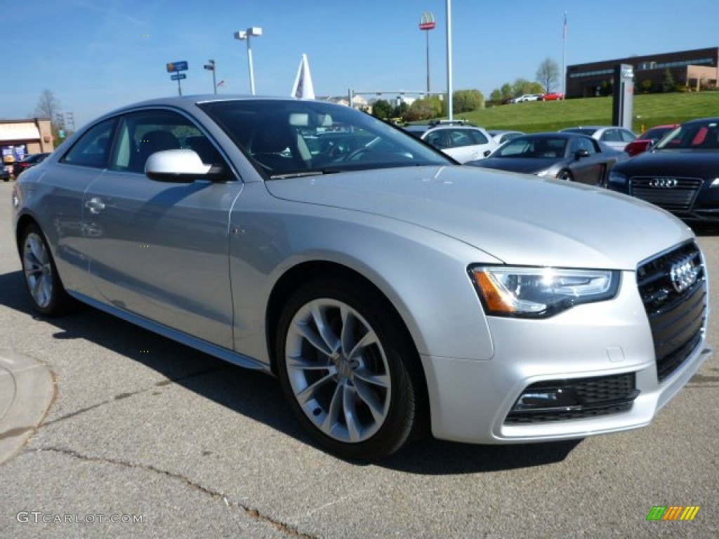 2014 A5 2.0T quattro Coupe - Ice Silver Metallic / Black photo #5