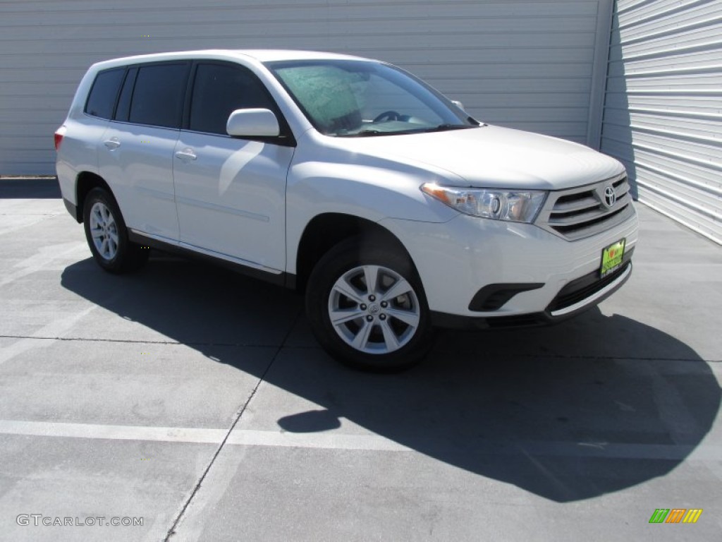 2013 Highlander V6 - Blizzard White Pearl / Sand Beige photo #1