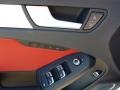 2015 Audi S4 Black/Magma Red Interior Door Panel Photo