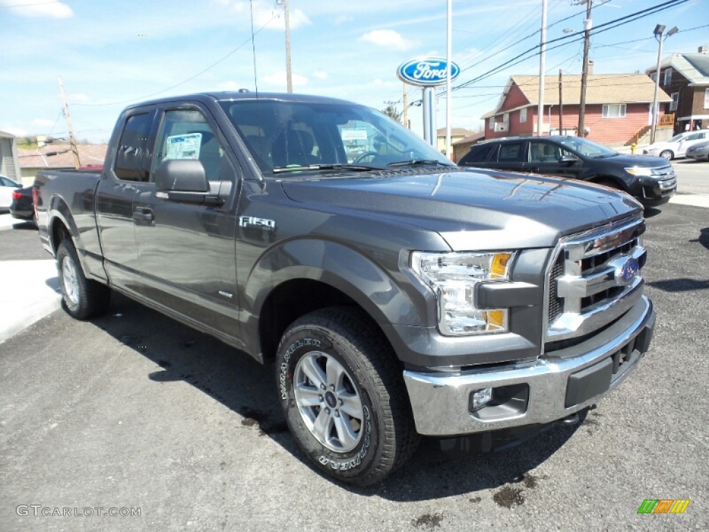 Magnetic Metallic 2015 Ford F150 XLT SuperCab 4x4 Exterior Photo #103534316