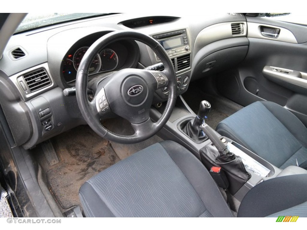 Carbon Black/Graphite Gray Alcantara Interior 2008 Subaru Impreza Outback Sport Wagon Photo #103537163