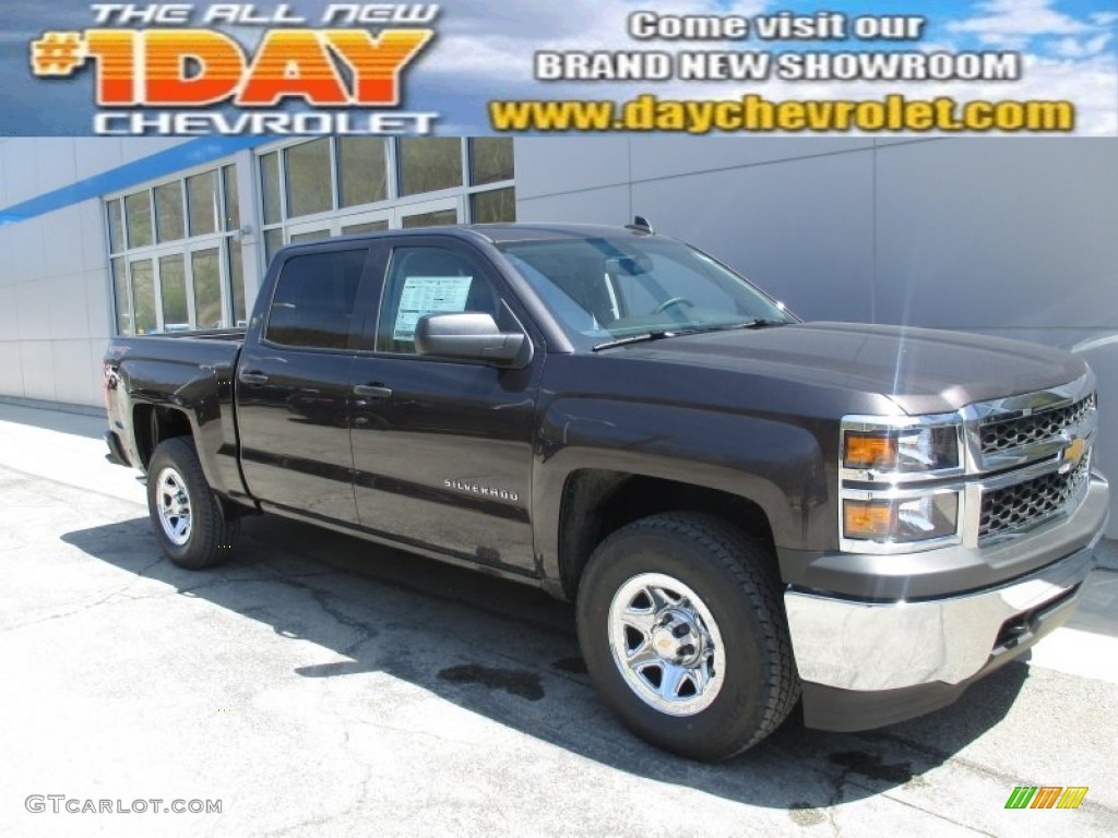 2015 Silverado 1500 WT Crew Cab 4x4 - Tungsten Metallic / Dark Ash/Jet Black photo #1