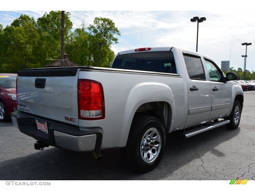 2010 Sierra 1500 SL Crew Cab - Pure Silver Metallic / Dark Titanium photo #3