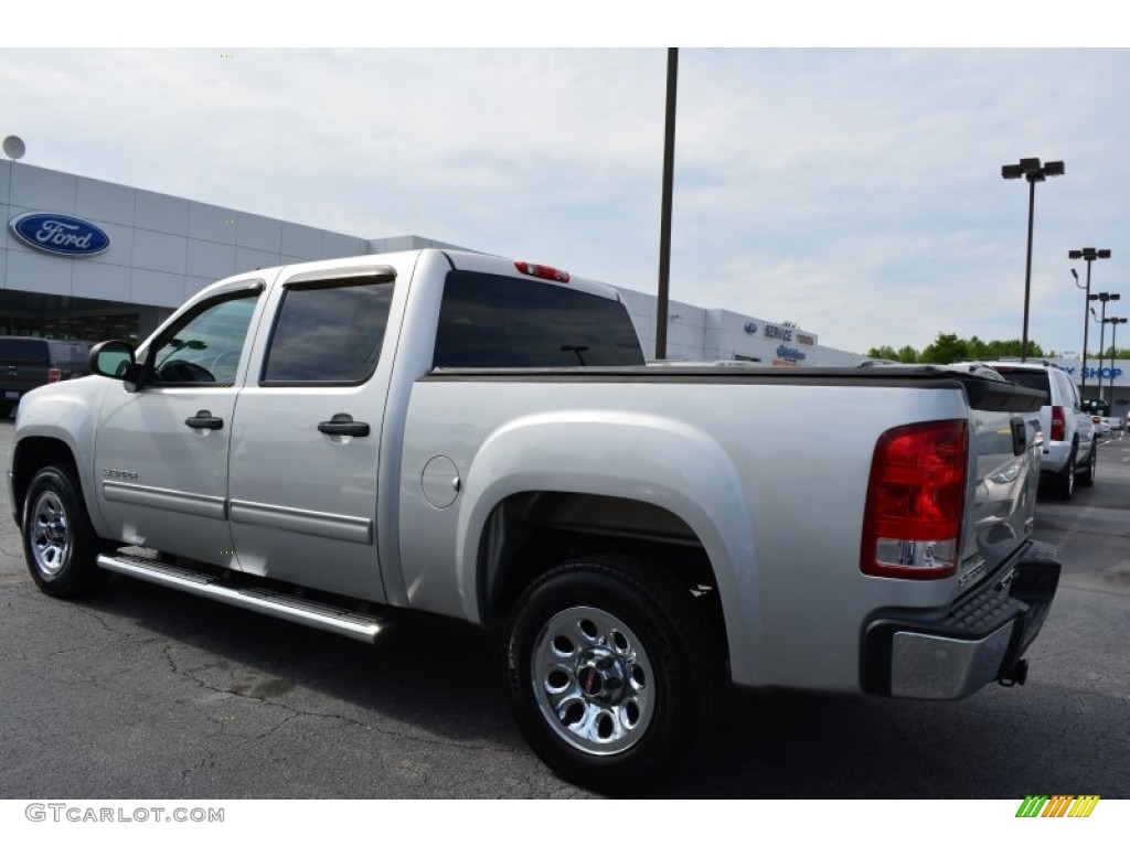 2010 Sierra 1500 SL Crew Cab - Pure Silver Metallic / Dark Titanium photo #5