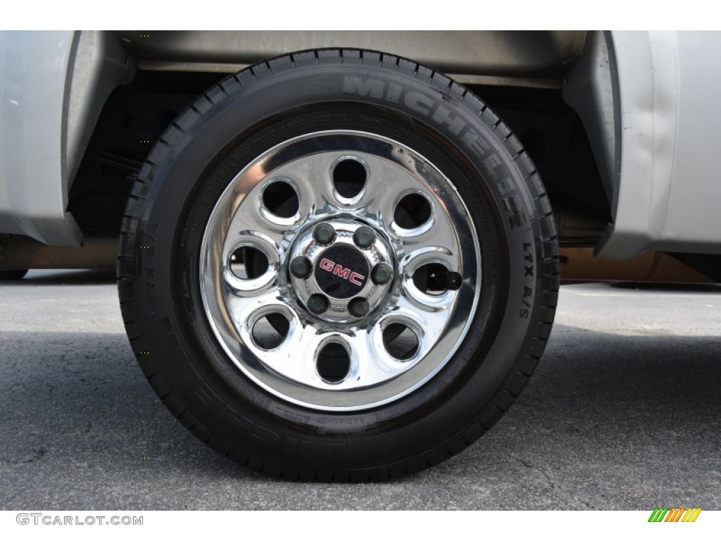 2010 Sierra 1500 SL Crew Cab - Pure Silver Metallic / Dark Titanium photo #8