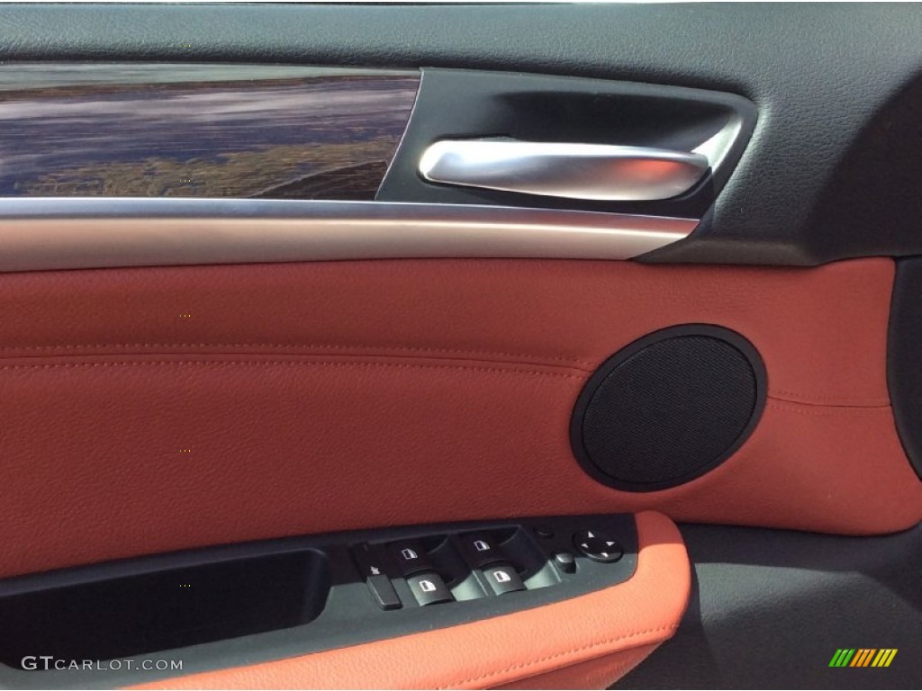 2013 X6 xDrive50i - Space Gray Metallic / Vermillion Red photo #10