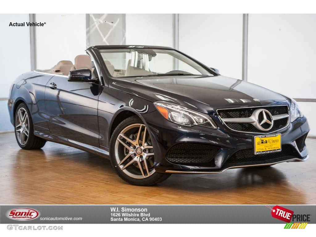 2015 E 550 Cabriolet - Lunar Blue Metallic / Silk Beige/Espresso Brown photo #1