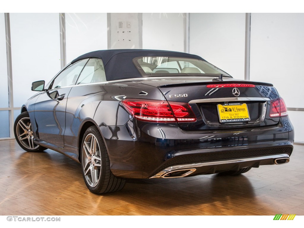 2015 E 550 Cabriolet - Lunar Blue Metallic / Silk Beige/Espresso Brown photo #2