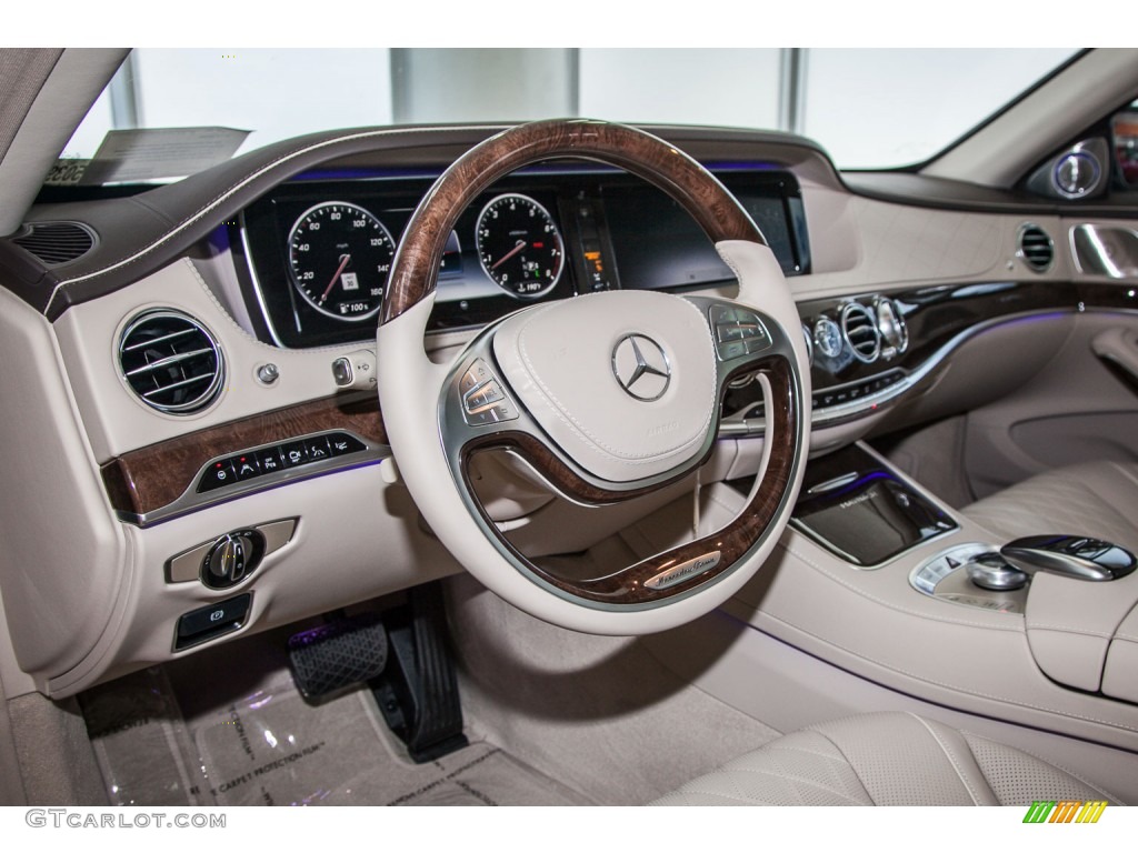 Silk Beige/Espresso Brown Interior 2016 Mercedes-Benz S Mercedes-Maybach S600 Sedan Photo #103555905