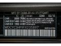 040: Black 2015 Mercedes-Benz G 550 Color Code